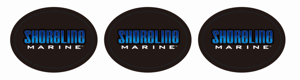 SHORELINE MARINE 品牌貼紙 — 精美彩色印刷合作客戶
